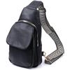 Comfortable Women's Bag with One Shoulder Strap Made of Large-grain Eco-leather VINTAGE Bag 22763 Black