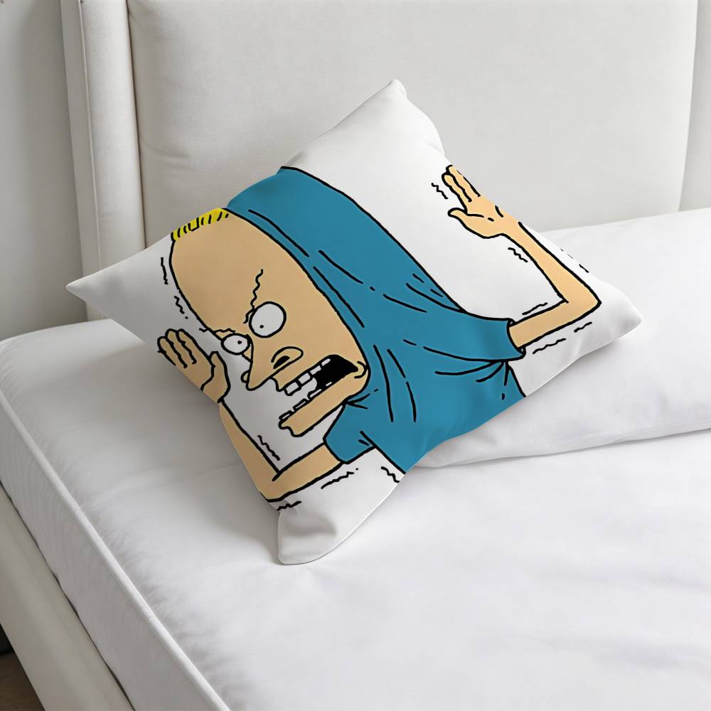BBeavis and Butt HHead Square Pillow Cover Decorative Throw Pillow Case for Sofa Couch Bed Home Car Living Room Decoration