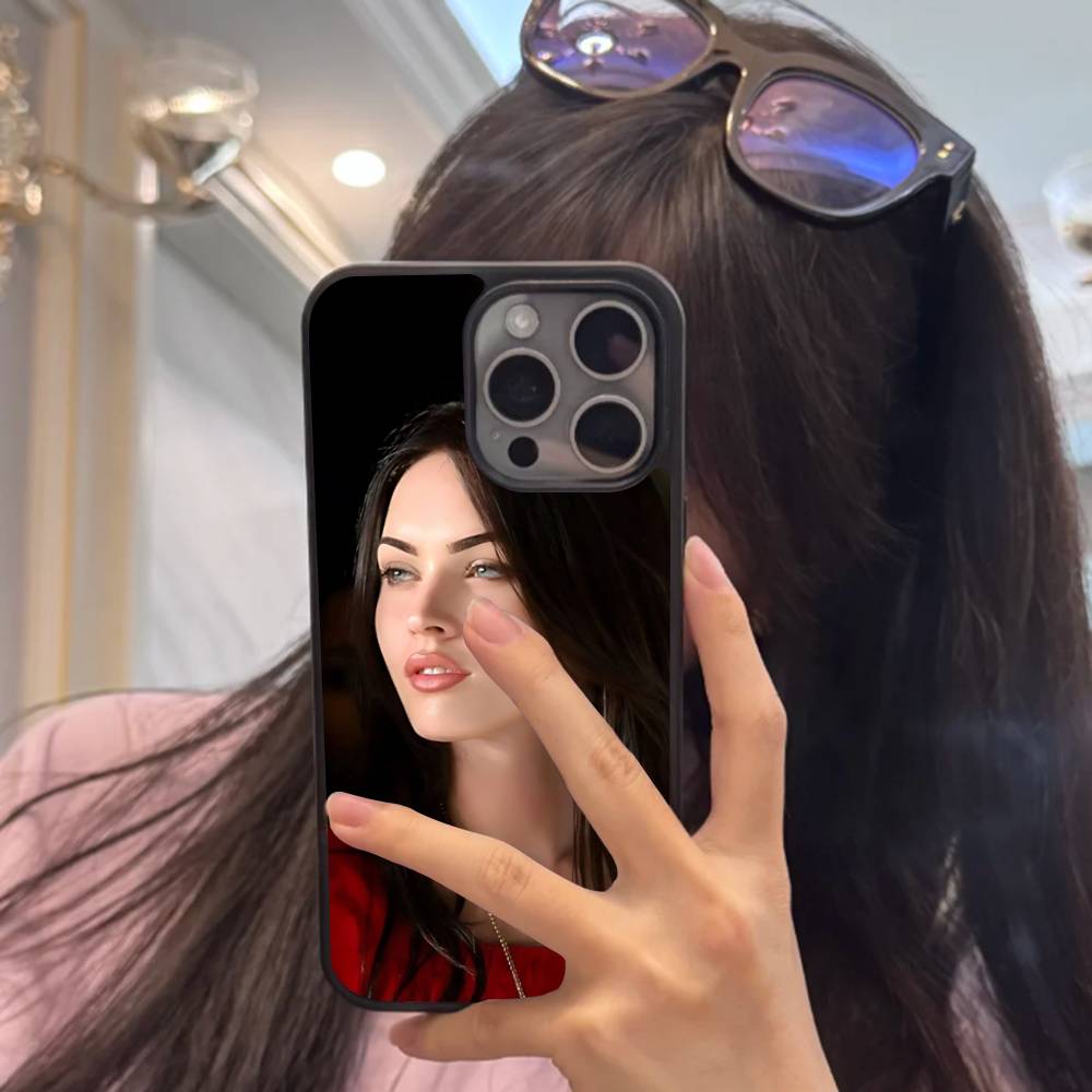 Чехол для телефона с изображением актрисы М-Меган Фокс для IPhone 17 16 15 14 13 Plus 12 11 Pro Max, задняя крышка из PC+TPU