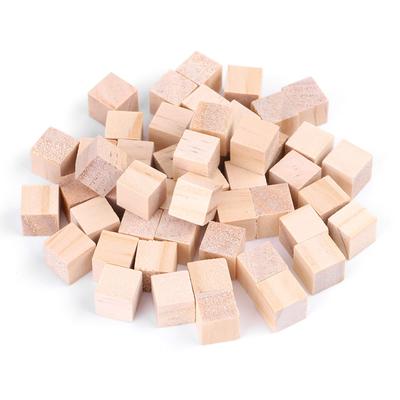 50 шт. натуральных квадратных деревянных кубиков для поделок своими руками, игрушки для домашнего декора 10 мм