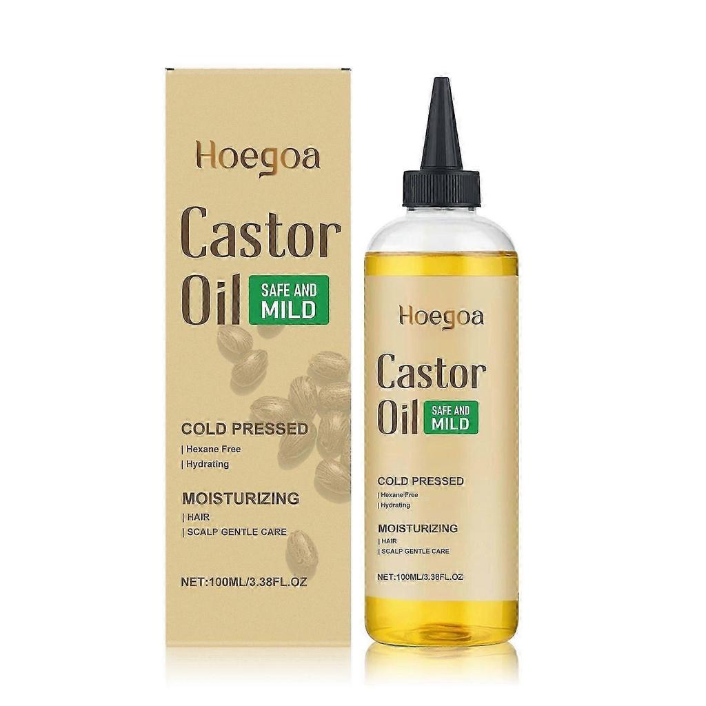 Castor Oil - 100% Pure & Natural, Cold Pressed, Hexane Free, Fast Absorbing - Moisturizing Oil For Hair, Scalp - 100ML Castor Oil for Hair