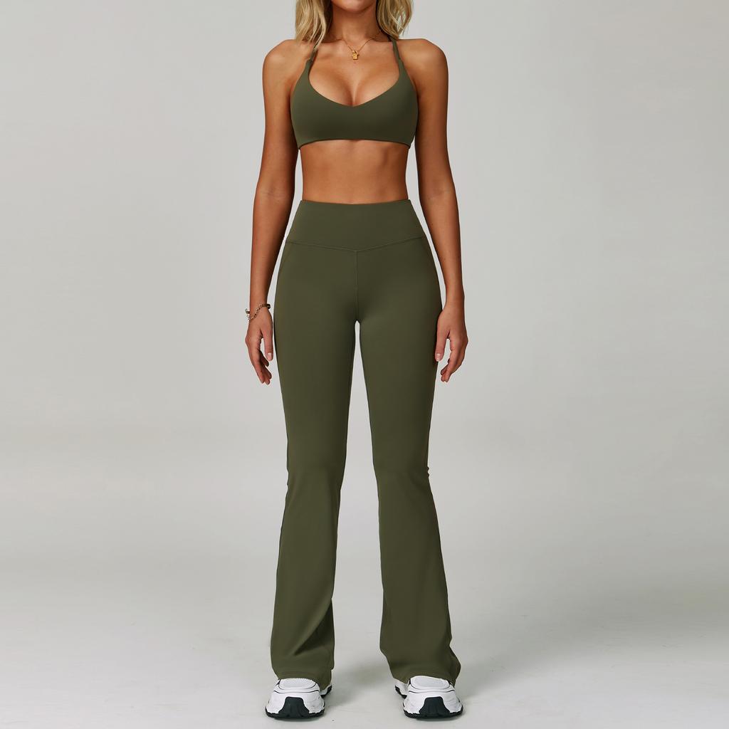 2 Piece Set Women's Tracksuit Fitness Clothes Yoga Sets Sportswear Workout Bra High Waist Leggings Set Gym Clothing Sports Suits