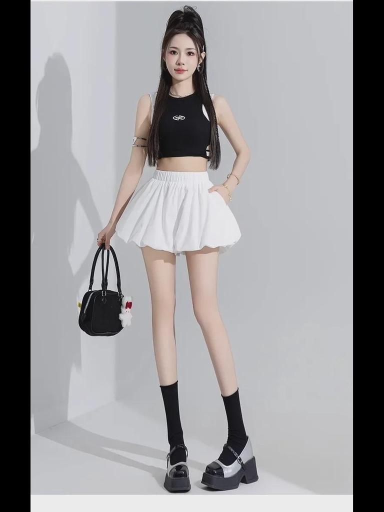 Широкие повседневные шаровары с эластичной резинкой на талии — женская коллекция осень 2024 г.