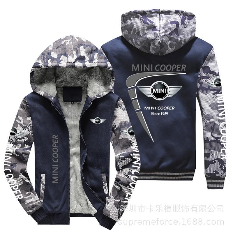 Hot Sale Men's European Size Hooded Sweater Jacket HUMMER Road Locomotive Motorcycle Fleece Hooded Sweater