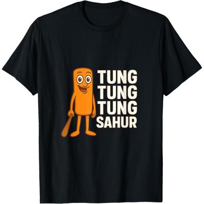 Футболка с мемом про Сахур Tung Tung Tung, смешной, сгенерированный ИИ, для мозгового штурма