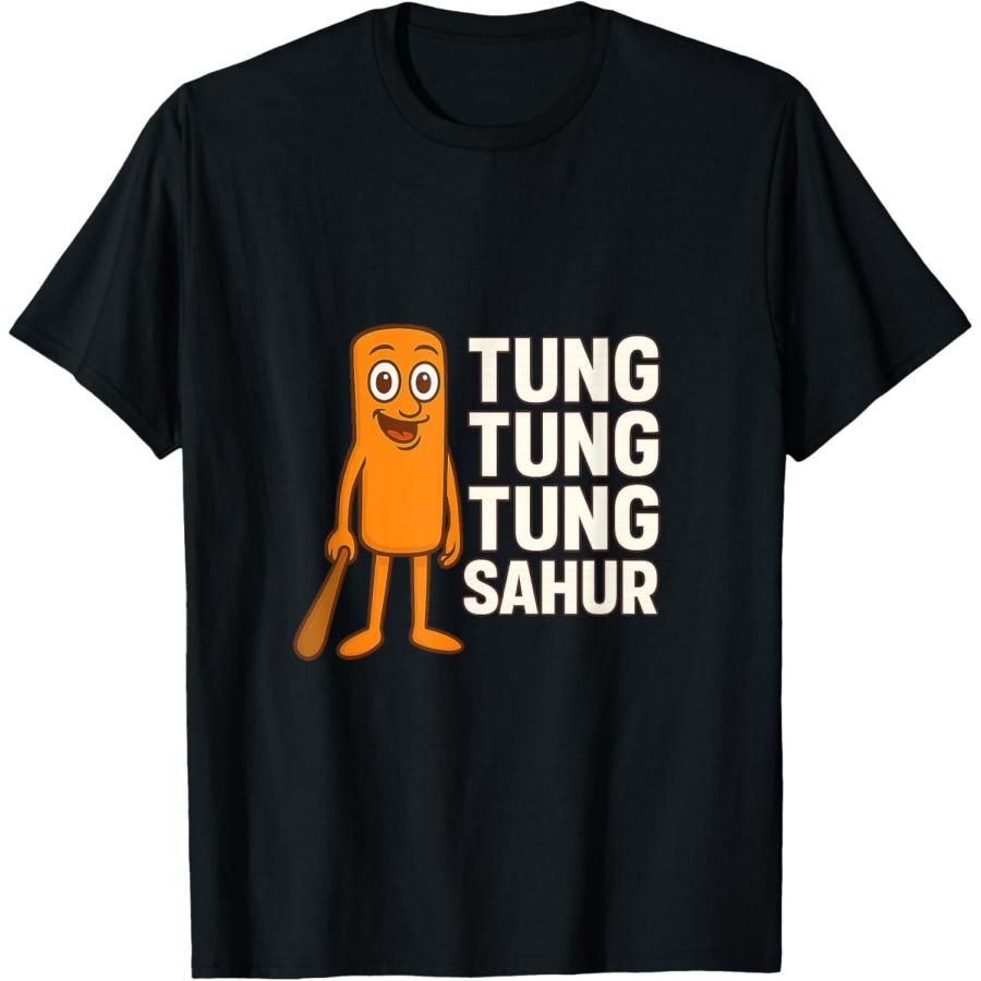 Футболка с мемом про Сахур Tung Tung Tung, смешной, сгенерированный ИИ, для мозгового штурма