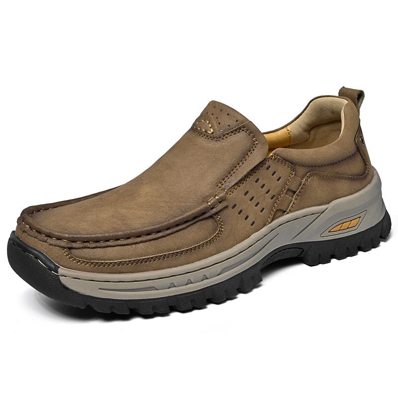 Модные лоферы из натуральной кожи, повседневная обувь, мужская обувь ручной работы для ходьбы, уличная обувь для трекинга, нескользящие мужские слипоны, мокасины