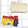 Разноцветные эмалевые мультяшные подвески для пляжа для DIY-украшений - Летний стиль путешествий, Набор из 10 шт.