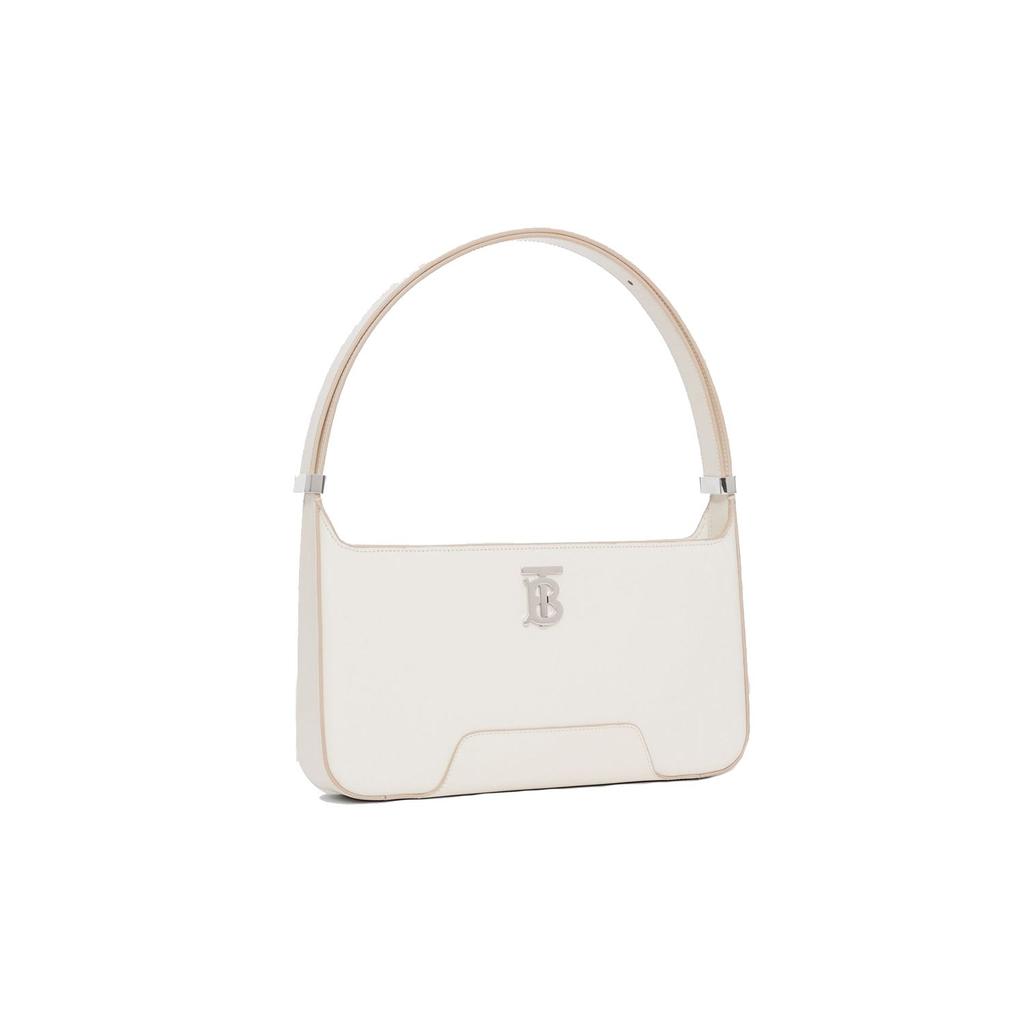 Burberry Tb Metal Logo Adjustable Shoulder Strap Leather Crossbody Bag Women bags Light-White 80462501