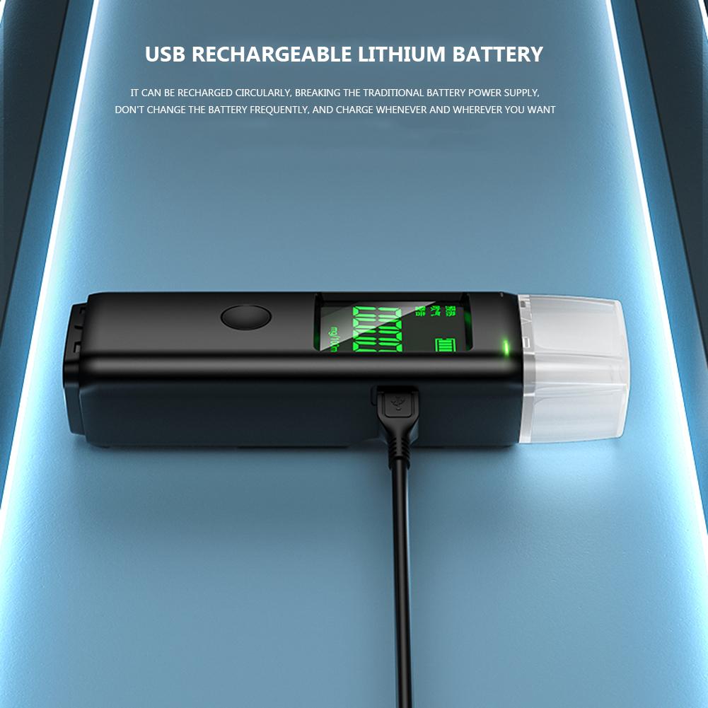 Цифровой портативный тестер алкоголя в выдыхаемом воздухе, перезаряжаемый детектор алкоголя, электронный тестер алкоголя для личного и профессионального использования