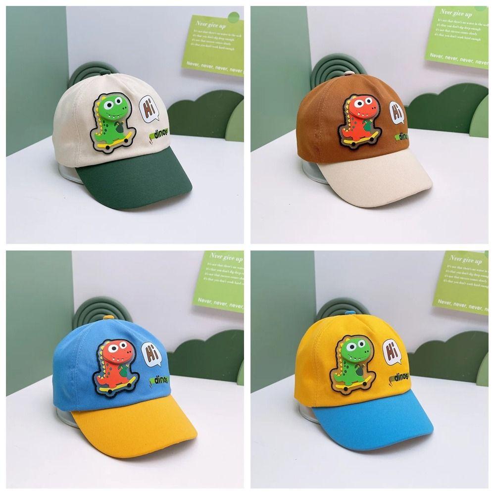 Adjustable Size Children Baseball Cap Dinosaur Baby Sun Hat Cartoon Dinosaur Cap Sun Protection