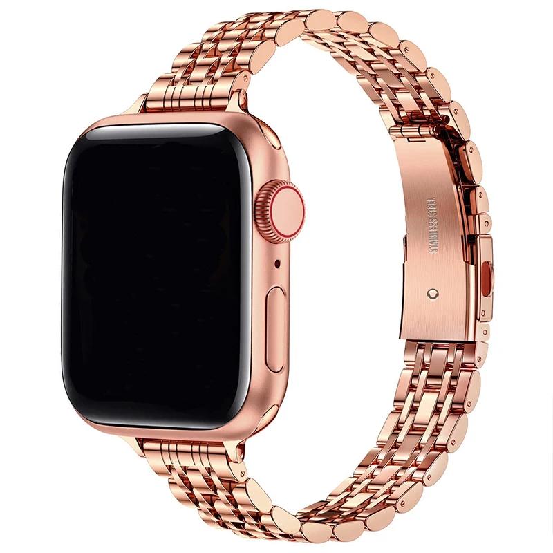 Ремешок из нержавеющей стали для Apple Watch Ultra 2 Ремешок 49 мм 42 мм 44 мм Металлический браслет iWatch Series 9 8 7 6 SE 5 4 3 Женский 45 мм 41 мм