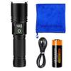 Wellvie Classy Lumen Ultra Перезаряжаемый светодиодный фонарик Цифровой индикатор мощности Регулируемый зум Водонепроницаемый IP65 и Домашний свет [Высокий и Яркий]