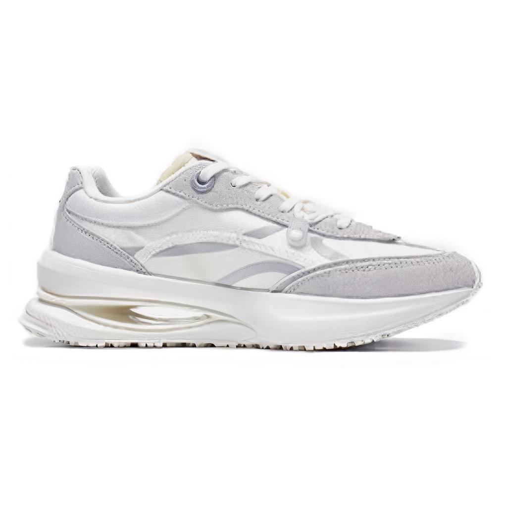 Li Ning 92 Shadow Comfortable Versatile Non-Slip Wear-Resistant Low-Top Lifestyle Casual Shoes Women Sneaker Gray White AGCT250-3