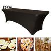 Эластичная скатерть для стола, прямоугольная, однотонная, полиэстеровая ткань, устойчивая к морщинам, моющаяся, для банкета, вечеринки в помещении и на открытом воздухе