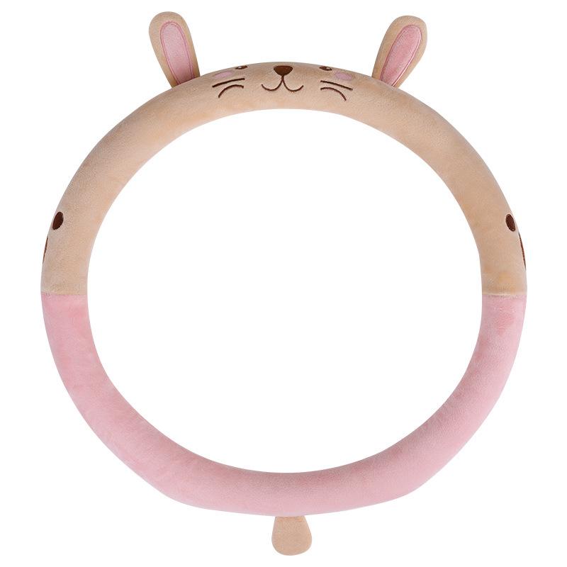 Winter Plush Steering Wheel Cover for Wuling Mini Car - Cute and Anti-Freeze