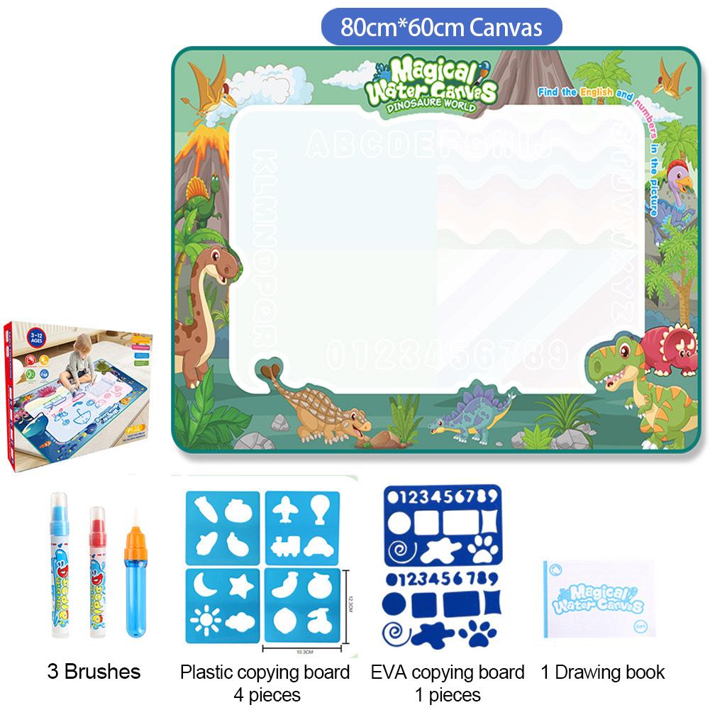 60x80 см Волшебный водный коврик для рисования Раскраска с многоразовыми волшебными ручками Доска для рисования Монтессори Развивающие игрушки Детские подарки