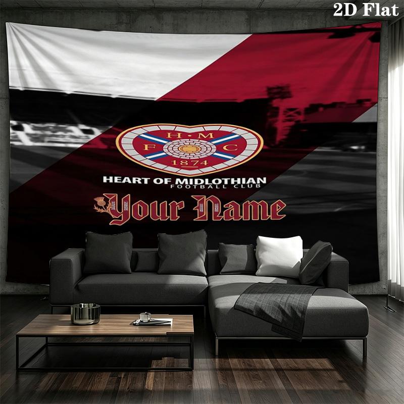 Heart Hmfc Custom Name Wall Tapestry Aesthetic Wall Hanging Printed Fabric Blanket Decorative Tapestries For Bedroom Living Room Home Decor