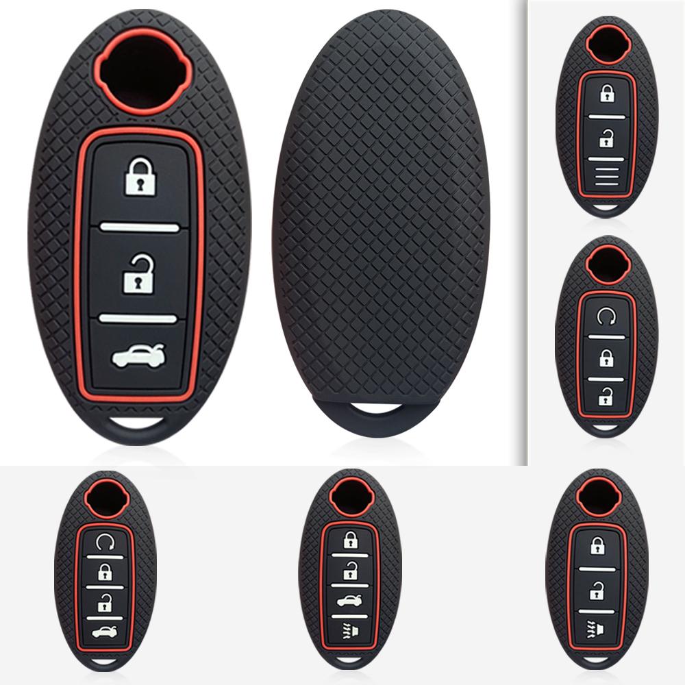 Силиконовый чехол для ключа для Nissan Tiida Qashqai J11 J10 Micra Kicks Altima X-Trail Fuga Navara Leaf Note Sentra Murano Car Key Cover