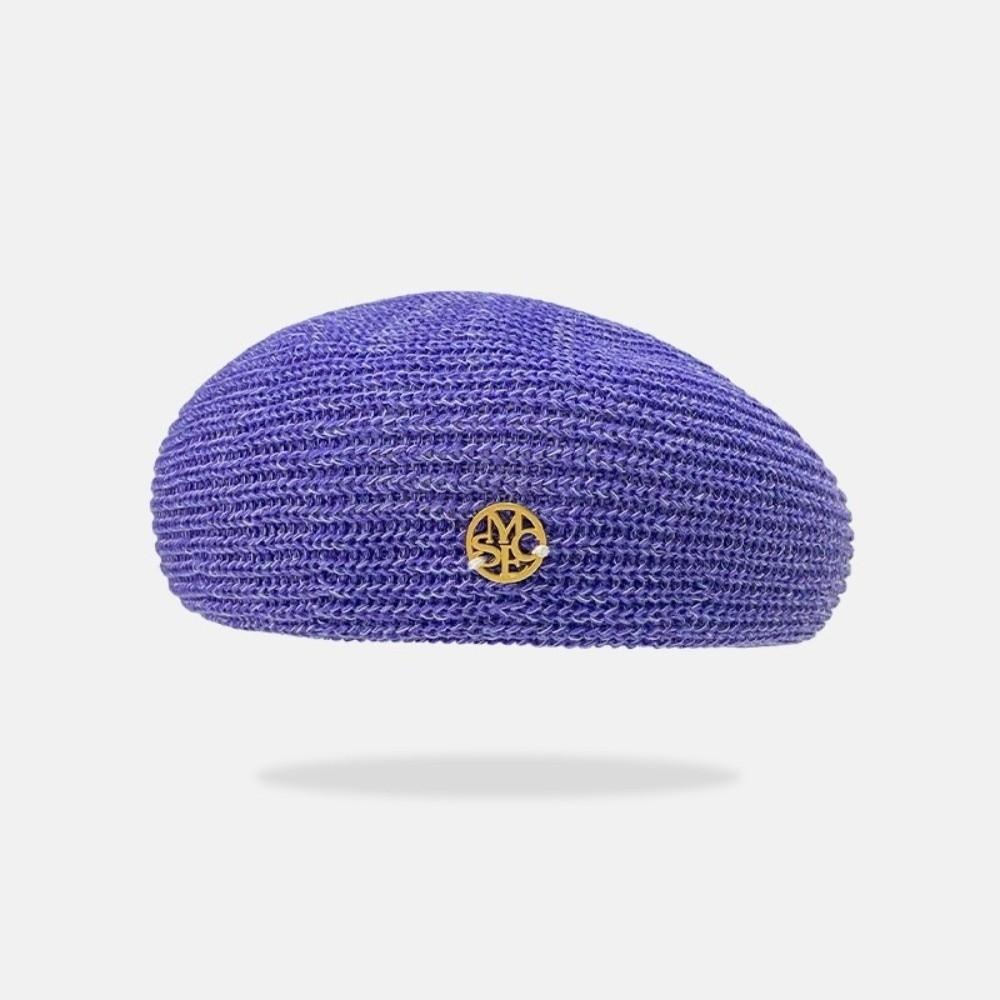 Thin Painter Berets Korean Beanie Cap Vintage Hollow Knitted Beret  Summer and Autumn