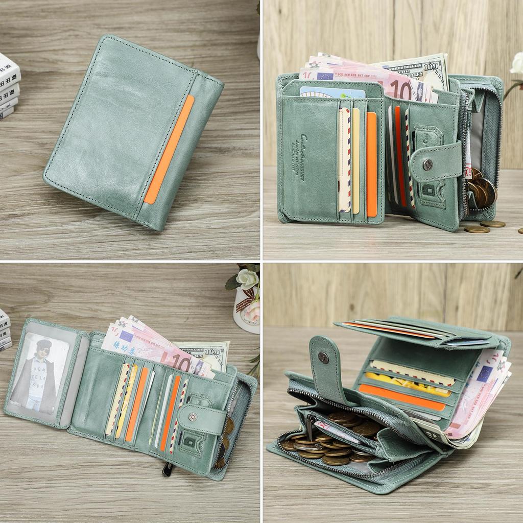 CONTACT'S женский компактный бумажник из натуральной кожи