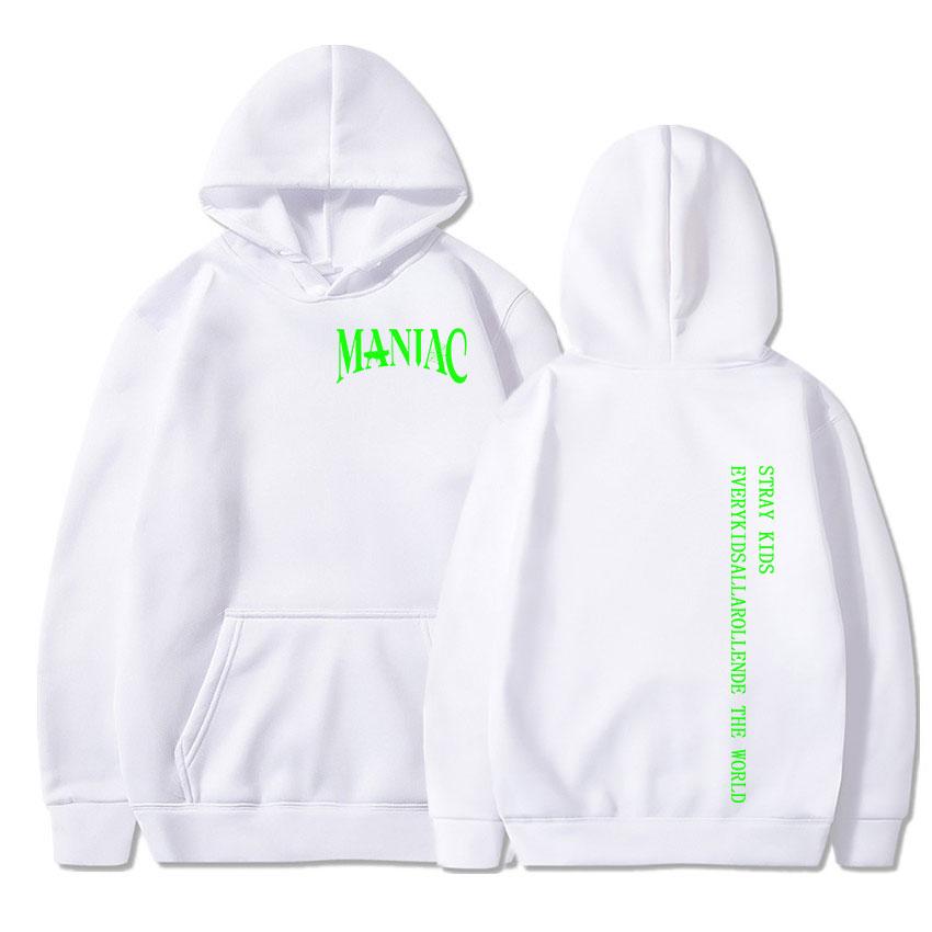 Толстовки с принтом Stray Kids MANIAC Kpop Harajuku, уличная одежда унисекс, женские толстовки большого размера, толстовка с капюшоном, корейский модный пуловер унисекс