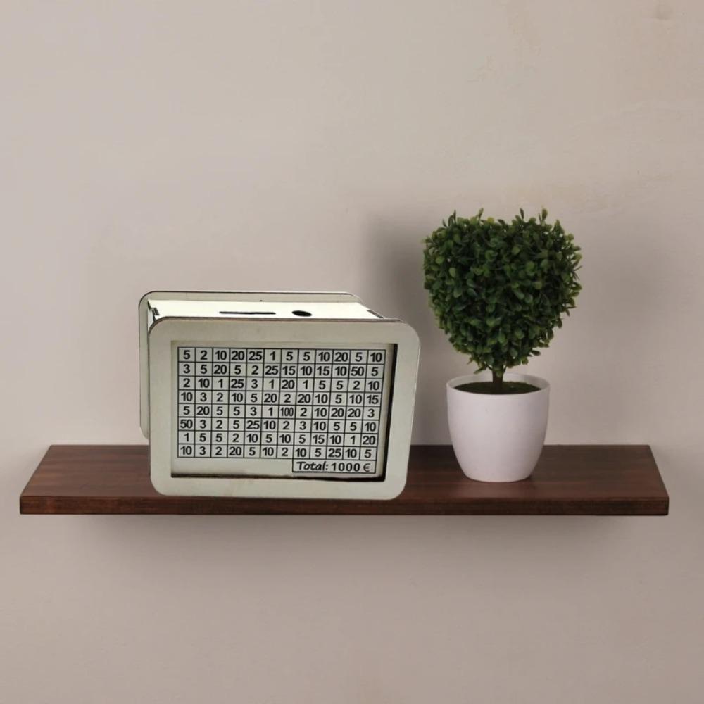 Многоразовая копилка Деревянный лоток для монет Чехол для хранения Коробка для сбережений Помогает выработать привычку к сбережениям