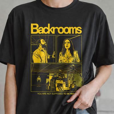 Футболка Backrooms | Научно-фантастический психологический хоррор Фильм Унисекс Футболка