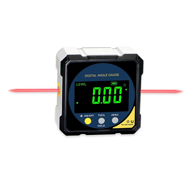 Digital Protractor Laser USB Inclinometer 360° Level Angle Finder High Precision Goniometer Magnet Tilt Measuring Tools