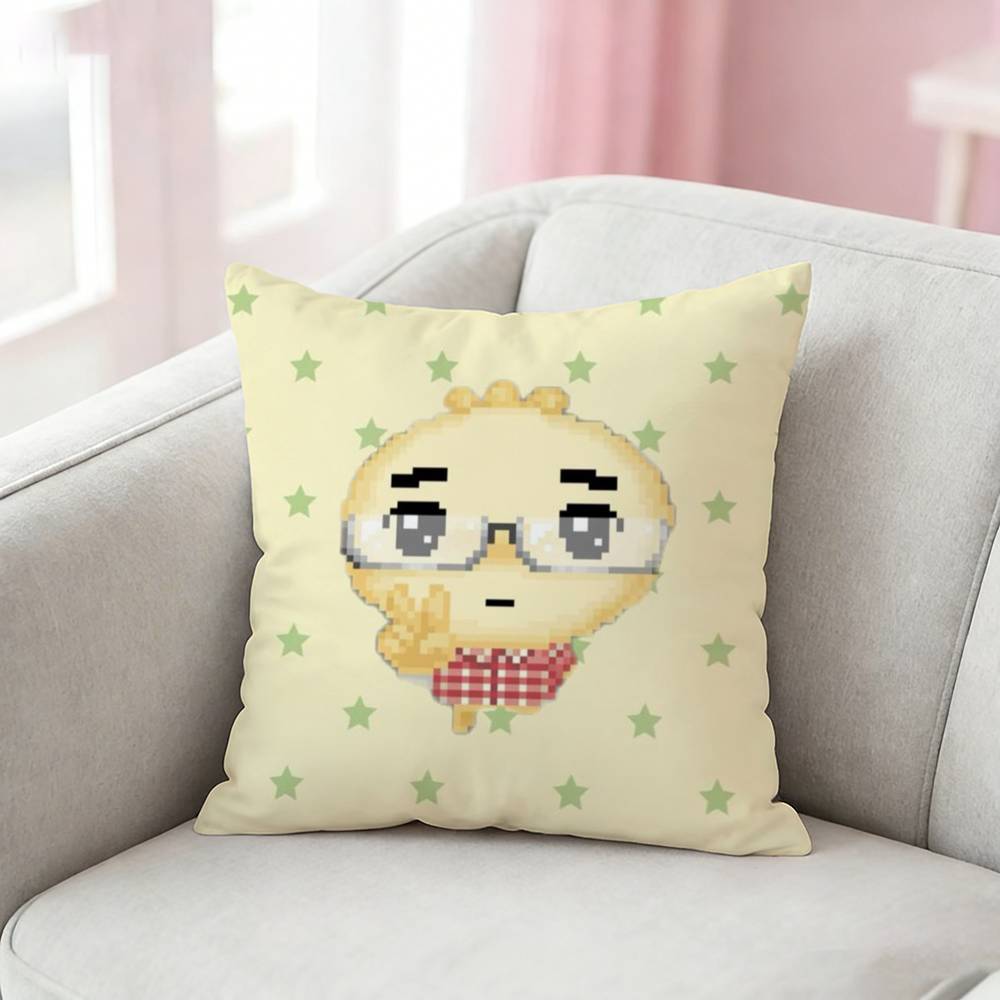 GGlasses Dumpling Cute YK Pillow Case Pattern Printed Pillowcase For Living Room Sofa Cushion Cover