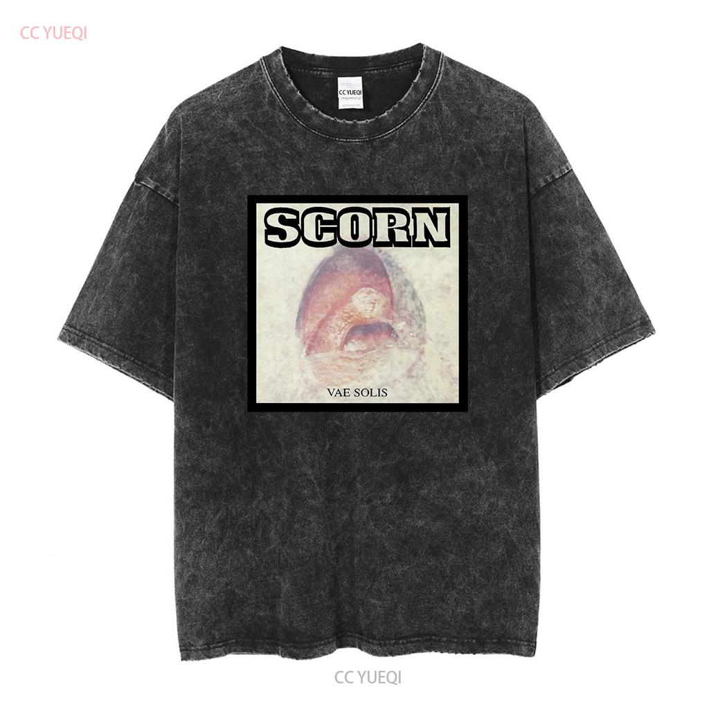SCORN Футболка Vae Solis Мужская Хлопок Круглый вырез Промышленный Breakbeat с длинным или коротким рукавом винтажная Стирка Слегка homme Мягкий