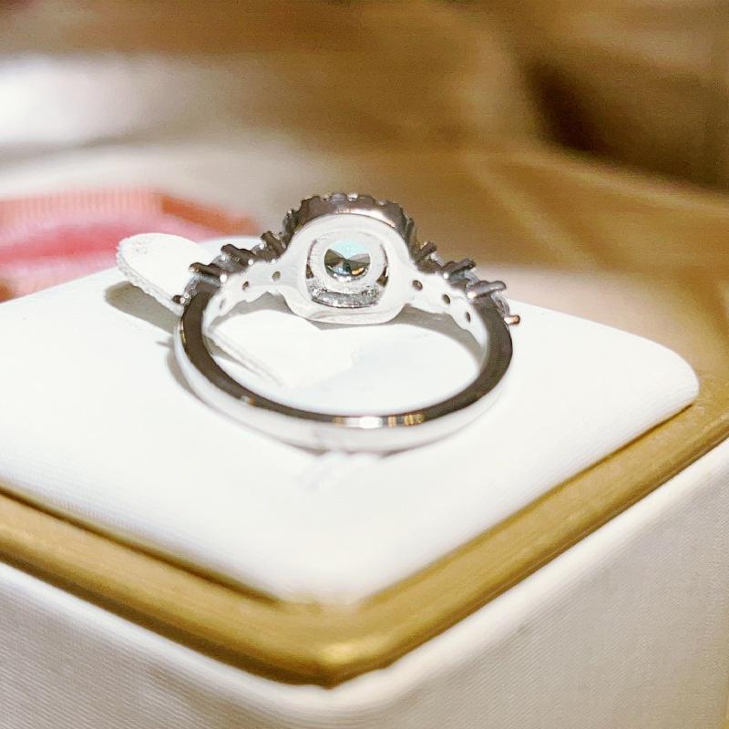 Европейские и американские кольца с имитацией драгоценных камней циркония, кольца с сапфирами небесно-голубого цвета