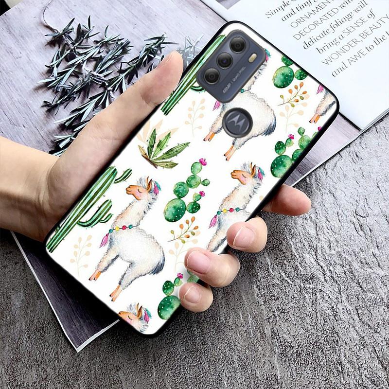 Чехол для телефона Lama Alpacas Animal Edge 20 Edge 20 Lite E7 Power E40 E20 One Action G10 G Play G22 G52 G60 E32 G8