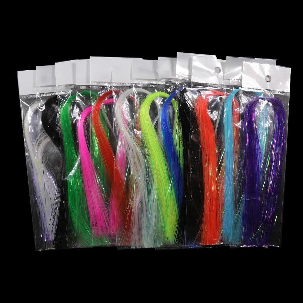 Streamer Fishing Lure Assist Hooks Line Fly Tying Materials Fly Tying Tinsel Jig Hook Streamer