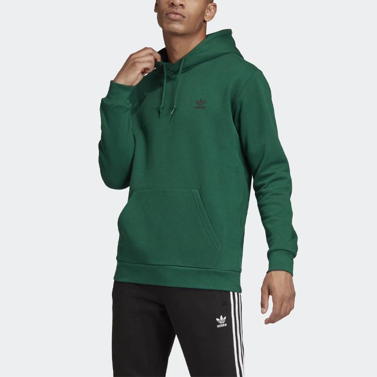 Adidas Мужская хлопковая толстовка с капюшоном Originals Trefoil, зеленая GD2569