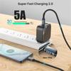 Кабель USB C - USB Type C для MacBook Quick Charge 4.0 PD 100 Вт 5 А, быстрая зарядка для Samsung Xiaomi 10, кабель для зарядки 1/2 м
