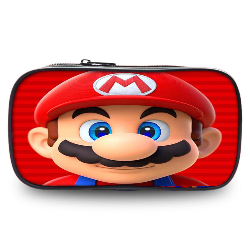 Пенал Super Mario Большой вместимости Полиэстер Детский Органайзер для Канцелярских Принадлежностей Для Учеников
