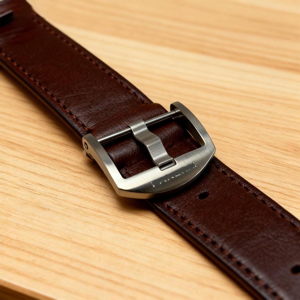Пряжка для часов из нержавеющей стали и кожи Crazy Horse для Panerai Big Tuna, Совместима с пряжками на винтовом штифте 18-26 мм.