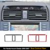For Honda Accord Sedan 2003-2007 Center Air Outlet Vent Real Carbon Fiber Cover Sticker Interior Trim Accessories