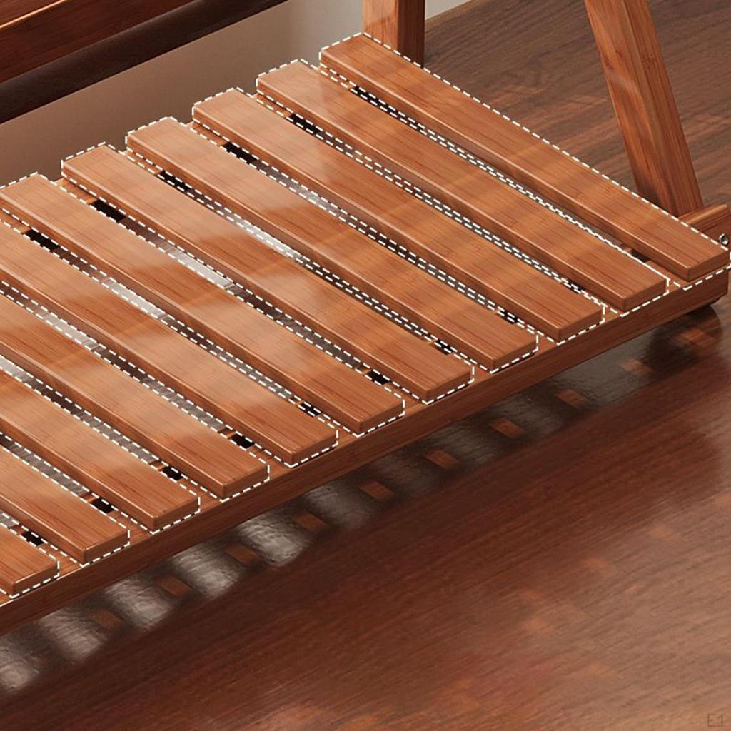 Bamboo Plant Stand Desktop Organizer 2 Layer Decorative Flower Pot Display Rack Shelf