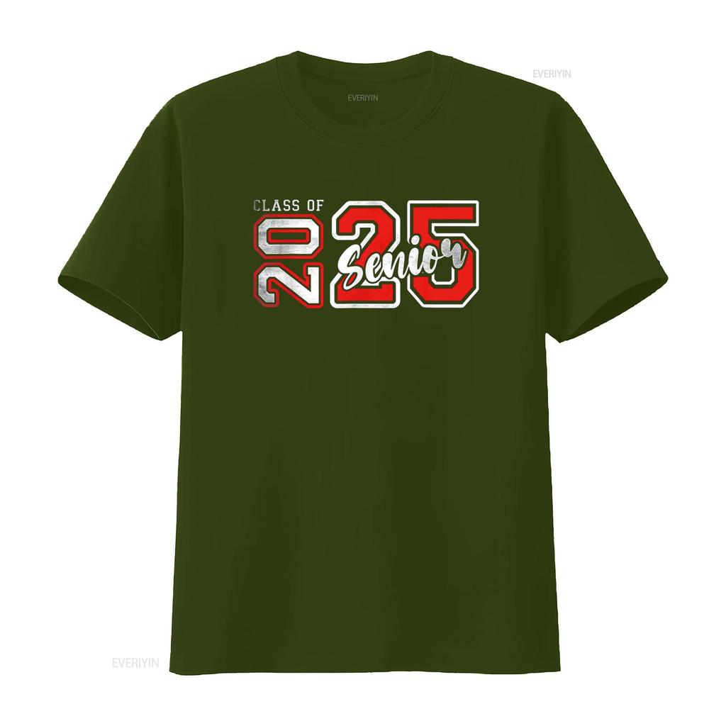 Vintage Seniors Graduation 2025 Senior Class of T Shirt vintage Washed Stylish homme Stretched Soft Top For Everyday Wear