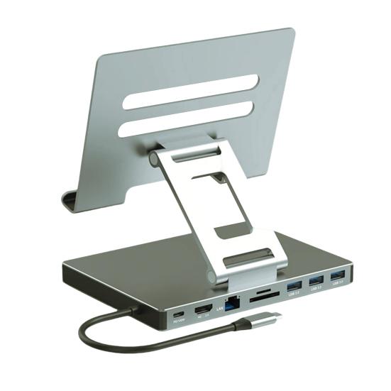 Док-станция-подставка для ноутбука USB 3 TF, многопортовый слот для карт, 4K 60 Гц, совместимый с HDMI