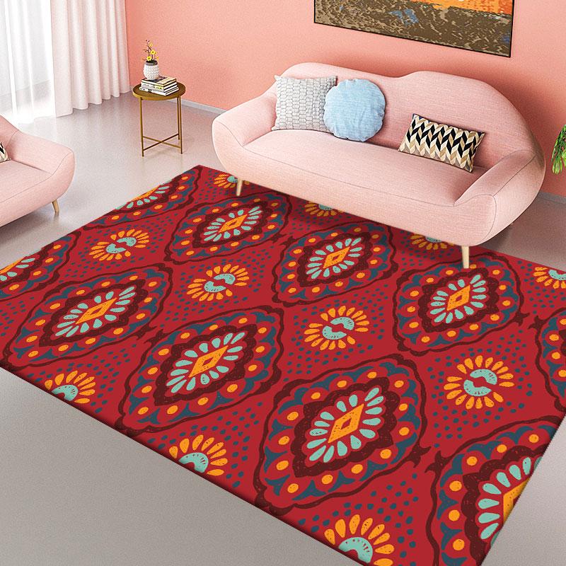 Ретро ковер для гостиной, нескользящий круглый ковер с богемным узором, коврик для детской комнаты, коврик для спальни