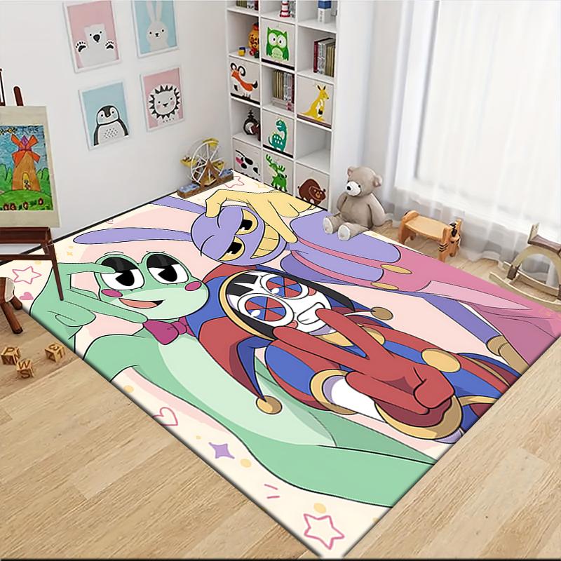 Colorful Friends Fun Poses Carpet Rug Soft Washable Antislip Home Living Room Sofa Mats Personalized Christmas Rug