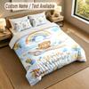 Fantasy Magic Theme Personalized 3Pcs Bedding Set Custom Text & Name 1 Sheet 2 Pillowcases Household Bedding 1pc