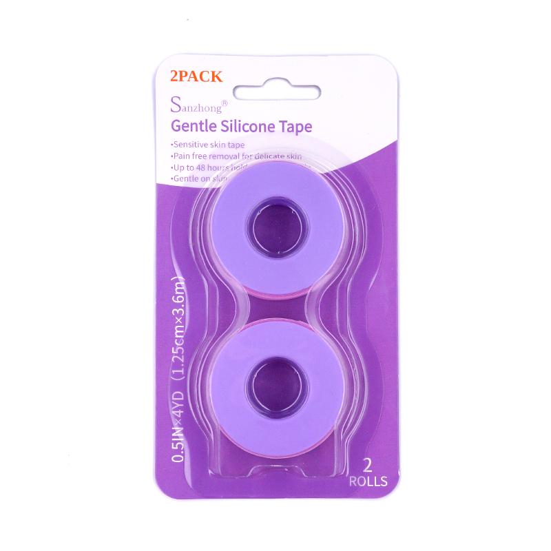 2pcs Non-woven silicone gel eyelash tape breathable sensitive resistant eye pad Eyelash extension tools 1.25cm or 2.5cm