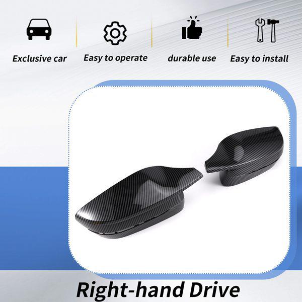 Пара накладок на зеркала для праворульных BMW 3/5/7/8 Серии G20 G21 G28 (320d, 330e, 330i)