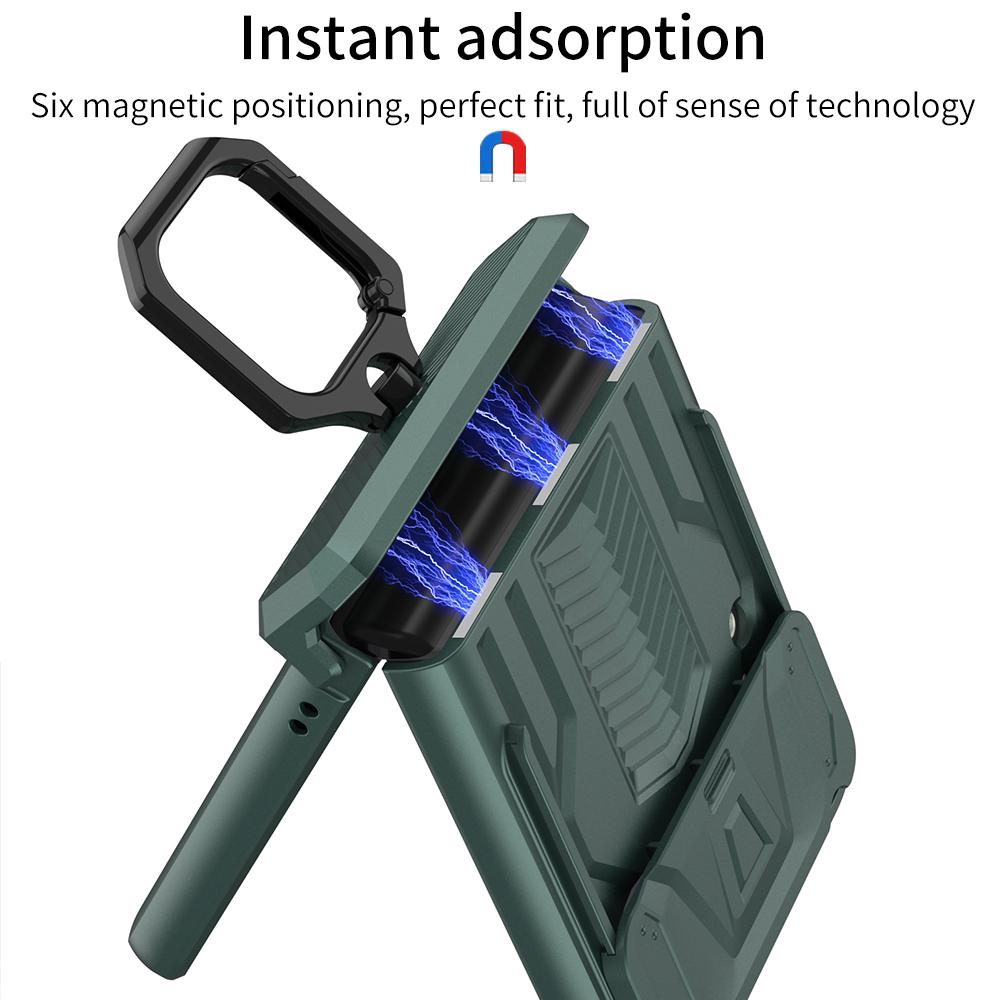 Чехол для Samsung Galaxy Z Flip 4 3, роскошный магнитный шарнир, защитный чехол для камеры с кольцом-держателем, твердый чехол для Samsung Z Flip4, чехол
