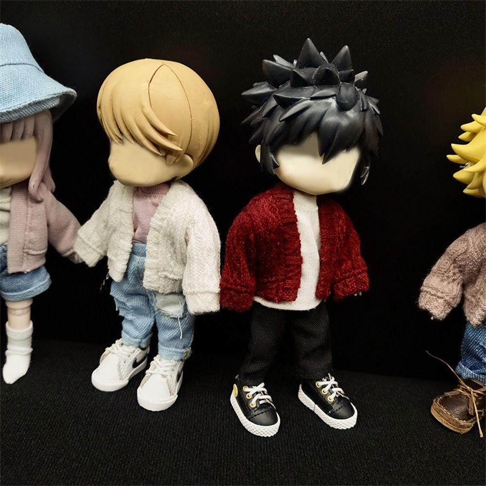 Doll Accessories Mini Knitted Sweater Tops Casual Dress Dressing Clothes 1/12 Doll Cardigans