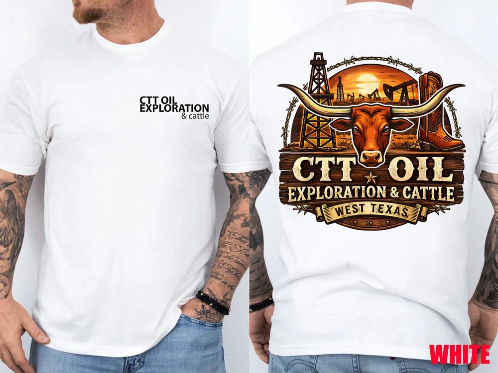 Унисекс Футболка CTT Oil Exploration and Cattle Oilfield Ranch